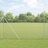 vidaXL Varjena žična ograja z 13 stebri 1.5x25 m Pocinkano jeklo Cene