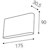  LED2 - LED spoljašnje zidno svetlo FLAT 2xLED/5W/230V IP65 crna | Eponuda.com