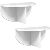  Polica na zidu Zidne 2 pcs Visoki sjaj bijela 38 x 19 x 19 cm | shoptok.hr
