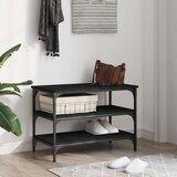  Klupa za cipele crna 70 x 38,5 x 49 cm od konstruiranog drva | Eponuda.com