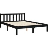  Okvir kreveta s uzglavljem crni 4FT6 bračni od masivnog drva | shoptok.hr