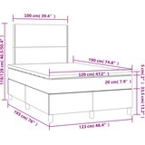  box spring s madracem bijeli 120x190 cm od umjetne kože | shoptok.hr