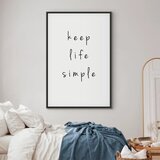  Slika - Message (1-part) - English Text in Motivational Tone 40x60 U crnom drvenom okviru | shoptok.hr