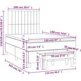 vidaXL Krevet s oprugama i madracem smeđesivi 120 x 190 cm od tkanine | shoptok.hr
