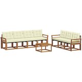  Set vanjskih sofa 8 kom. Prirodna i krem | shoptok.hr