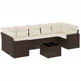  8-dijelni set vrtnih sofa s jastucima smeđi od poliratana | shoptok.hr