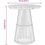  Bocni stol Smeđa 70 x 70 x 75 cm Čvrsto teak drvo | Eponuda.com