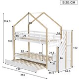 Möbrio Pogradna postelja 90x200cm + otroška posteljica 90x190cm - otroška postelja z lestvijo za shranjevanje, bela, (22060368) | Shoptok.si