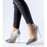 Gemre Silver glitter high heels Covo | shoptok.hr
