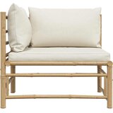  Kutna vrtna sofa od bambusa s krem bijelim jastucima | shoptok.hr