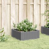  Cvetlično korito z zatiči svetlo sivo 42,5x42,5x28,5 cm PP | Shoptok.si