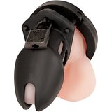 BLUELINE Silicone Chastity Cage Black Cene