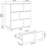  Komoda Betonska siva 70 x 38 x 75 cm Konstruirano drvo Slike