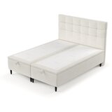 Maison de Rêve Kremno bela oblazinjena zakonska postelja s prostorom za shranjevanje 200x200 cm Senses – | Shoptok.si