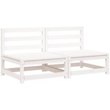 Maison Chic Vrtni kavč - Zunanji kavči brez naslonov 2 kos beli 70x70x67 cm trdna borovina, (22043739) | Shoptok.si