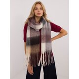 Wool Fashion Italia Scarf-AT-SZ-2312501.62-dark brown | Shoptok.si