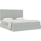  Krevet s od storage Svijetlo siva 180 x 200 cm Baršun Svjetlosiva | Shoptok.si