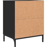 vidaXL Noćni ormarić s ladicama Crna 49 x 36 x 61 cm Konstruirano drvo | shoptok.hr