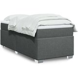  Krevet s oprugama i madracem tamnosivi 90 x 190 cm od tkanine | shoptok.hr