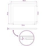  Pravokutni stolni vrh 90 x 70 x 3 cm Pravokutni - Bijela 90 x 55 x 3 5 cm Pravokutno | shoptok.hr