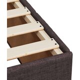 vidaXL Krevet s oprugama i madracem tamnosmeđi 200x200 cm od tkanine | shoptok.hr