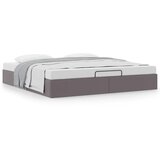 vidaXL Otomanski okvir kreveta bez madraca sivi 200x200cm umjetne kože | shoptok.hr