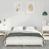  Krevetna konstrukcija Bijelo 140 x 220 cm Čvrsto borovo drvo | shoptok.hr