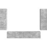  Set TV komoda 4 kom. Betonski sivi Konstruirano drvo | shoptok.hr