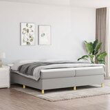 The Living Store Posteljni okvir svetlo siv 200x200 cm blago - Box Spring Posteljni Okvir, (21520491) Cene