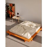 Karup Design Oranžna zakonska postelja iz masivnega bora brez vzglavja z letvenim dnom 180x200 cm Japan – | Shoptok.si
