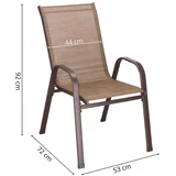 metalne vrtne stolice 73 x 55,5 x 93 cm (4 kom.) smeđa
