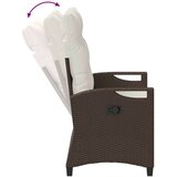  Vrtna klupa Smeđa i krem 105 x 60 x 112 cm Čelik i poliester - Smeđa i krem | shoptok.hr