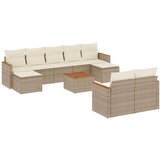 vidaXL 10-dijelni set vrtnih sofa s jastucima bež od poliratana | shoptok.hr