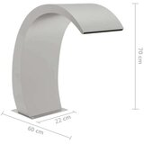 vidaXL fontana za bazen led 22 x 60 x 70 cm od nehrđajućeg čelika 304 | shoptok.hr
