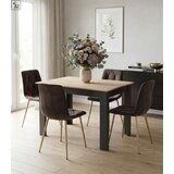 Libra stolica - tamnosmeđi baršun / zlatne noge x 3 | shoptok.hr