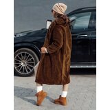 DStreet Women's winter coat LUXERII long fur camel | Shoptok.si