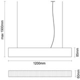  LED luster na sajli LED/55W/230V 3000/4000/6500K 120 cm crna | Eponuda.com
