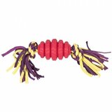 Duvo igračka za pse, guma vanilla toy with rope O4cm red Cene