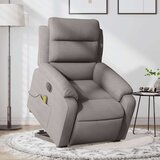 vidaXL Električni masažni naslanjač s funkcijo vstajanja taupe | Shoptok.si