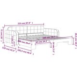 vidaXL Izvlečna dnevna postelja temno siva 100x200 cm žamet | Shoptok.si