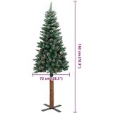 vidaXL Ožja jelka med 300 LED Zelena in Bela 180 cm PVC in trden bor | Shoptok.si