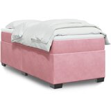 The Living Store Box spring postelja z vzmetnico roza 90x190 cm žamet - Box Spring Postelja, (21457831) Cene