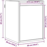  Omarica na steni z vrati 2 pcs Voskast rjav 30 x 30 x 40 cm, (5000200853) Slike