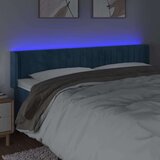  Posteljno vzglavje temno modro 163x16x78/88 cm žamet, (20936307) | Shoptok.si