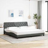 vidaXL Okvir za krevet bez madraca tamnosivi 200x200 cm od tkanine | shoptok.hr