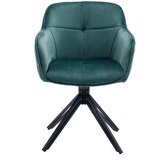 Livetastic Naslanjač Samt, Zelena, Vrtljiv | Shoptok.si