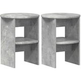 Pomoćni ormarić 2 pcs Betonsko Siva Ø40 x 50 cm | shoptok.hr