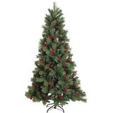  Umjetno božićno drvce s nogom 210 cm 300 LED lampica - 210 cm s LED svjetlima | shoptok.hr