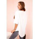 Kesi Włoski Women's muslin shirt with a button white | shoptok.hr