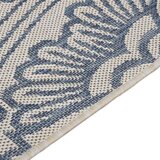 Vanjski tepih ravnog tkanja 120 x 170 cm plavi s uzorkom | shoptok.hr